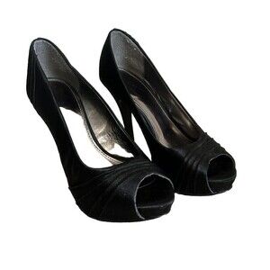 Worthington Womens 7M Black Fabric Upper Dress Pumps, 4.5" Stiletto,